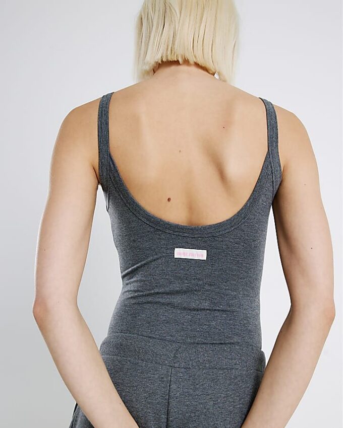 Grey RVR Edition Strappy Bodysuit