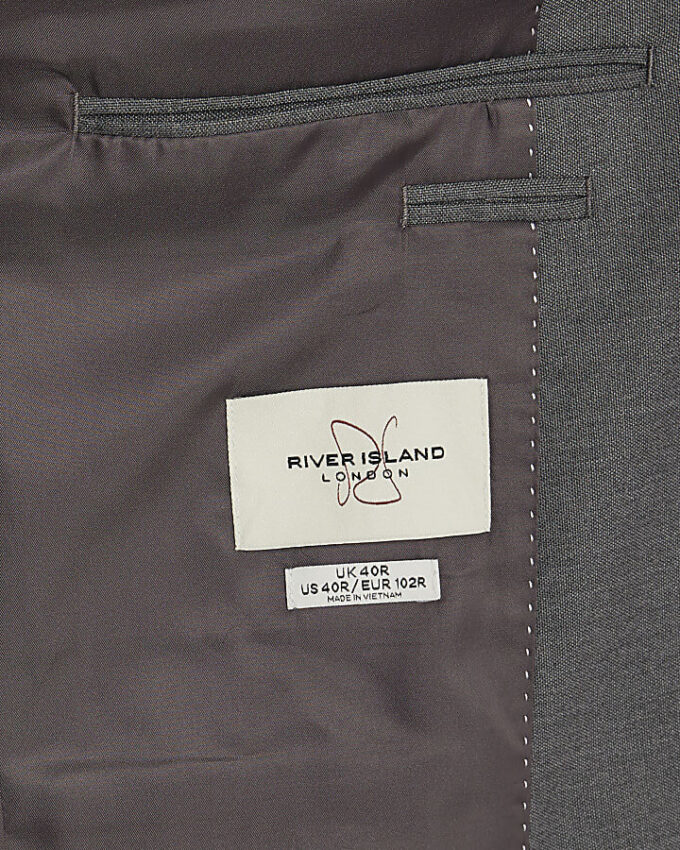 Grey Skinny Fit Suit Jacket