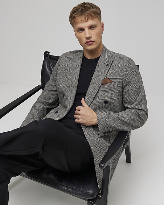 Grey Slim Fit Suit Jacket
