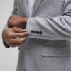 Grey Slim Fit Textured Suit Jacket