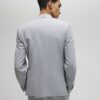 Grey Slim Fit Textured Suit Jacket