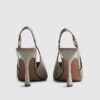 Grey Slingback Logo Court Heels