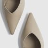 Grey Slingback Logo Court Heels