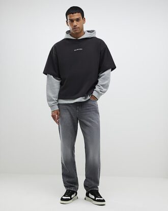 Grey Straight Leg Jeans