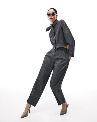 Grey Tapered Trousers