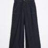 Indigo Blue High Waisted Baggy Wide Leg Jeans
