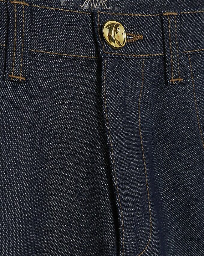 Indigo High Waisted Tapered Jeans