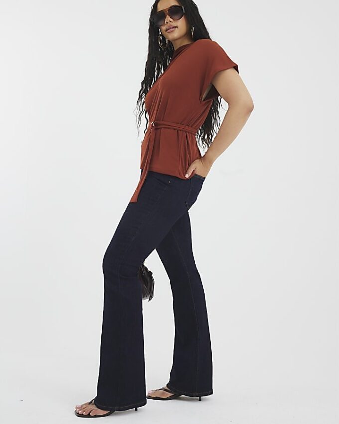 Indigo Mid Rise Bootcut Jeans