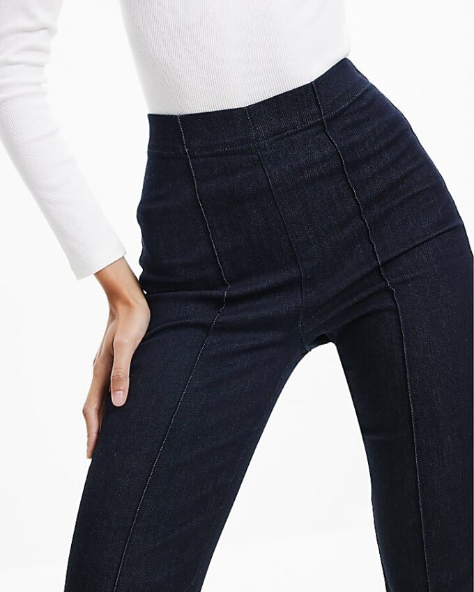 Indigo Pull-On Sculpt Bootcut Jeans