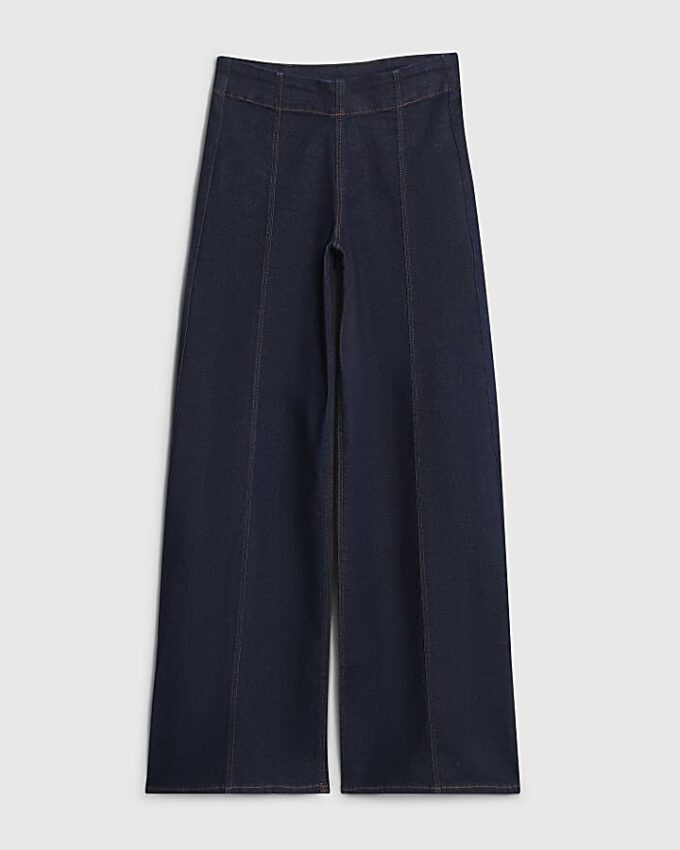 Indigo Pull-On Sculpt Palazzo Jeans