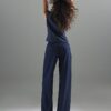 Indigo Wide Leg Tie Front Jeans
