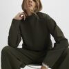 Khaki Funnel Neck Top