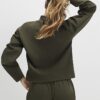 Khaki Funnel Neck Top