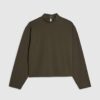 Khaki Funnel Neck Top