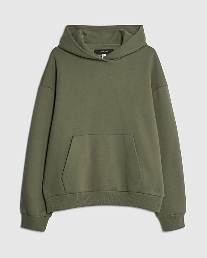Khaki Oversized Fit Hoodie