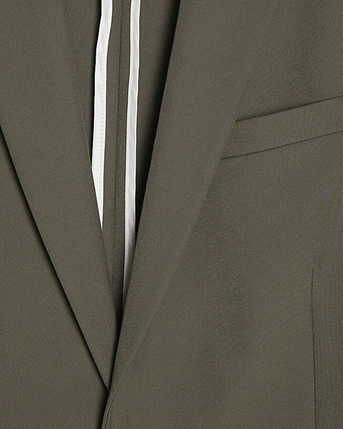 Khaki Skinny Fit Suit Jacket