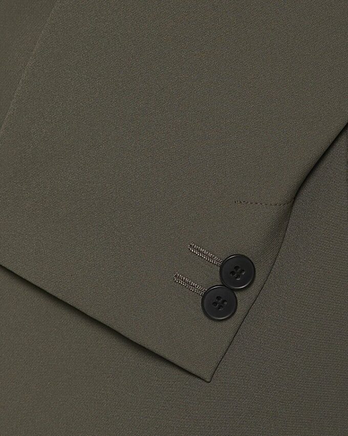 Khaki Skinny Fit Suit Jacket