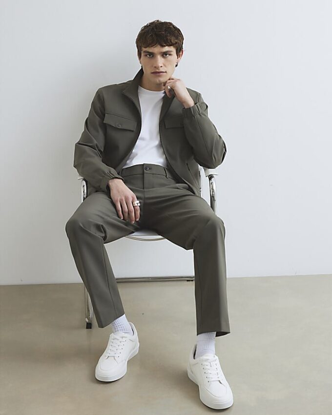 Khaki Skinny Fit Trousers