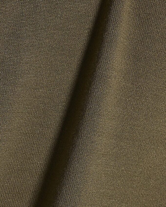 Khaki Slim Fit Knitted T-Shirt