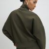 Khaki Zip Up Sweatshirt