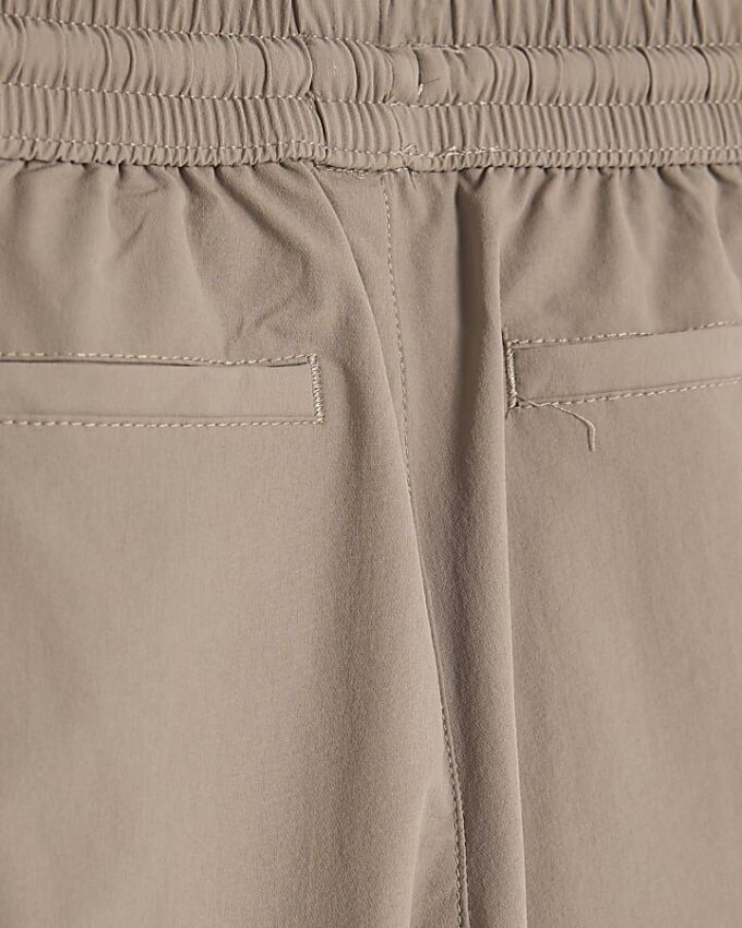 Mini Boys Beige Zip Cargo Trousers