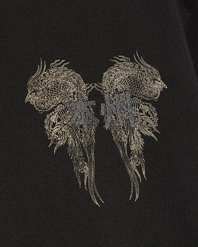 Mini Boys Black Dragon Japanese T-Shirt