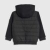 Mini Boys Black Hooded Hybrid Jacket