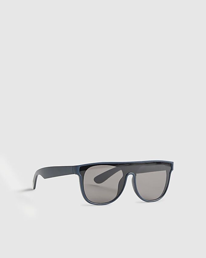Mini Boys Black Matte Visor Sunglasses