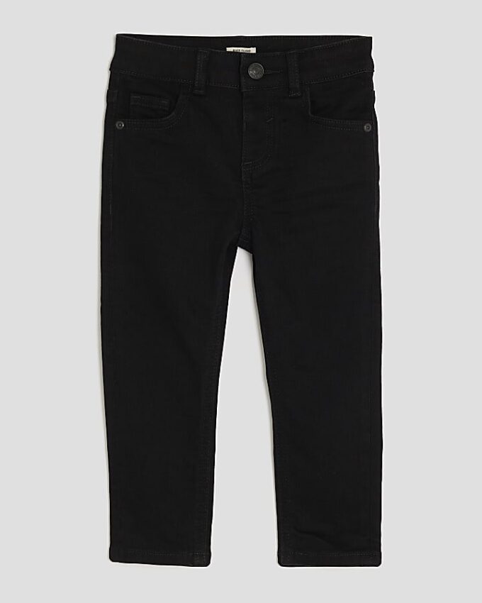 Mini Boys Black Relaxed Skinny Jeans