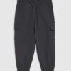 Mini Boys Black Zip Cargo Trousers