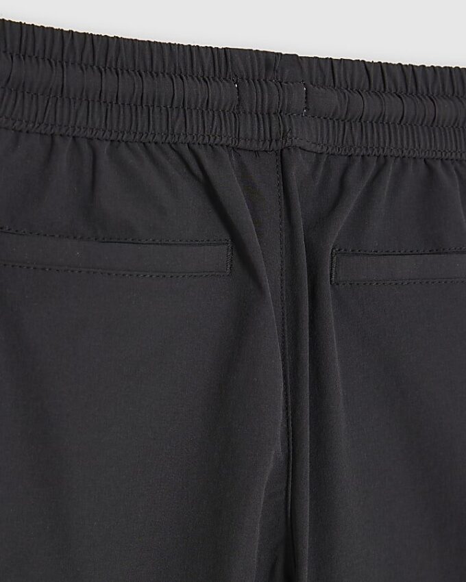 Mini Boys Black Zip Cargo Trousers