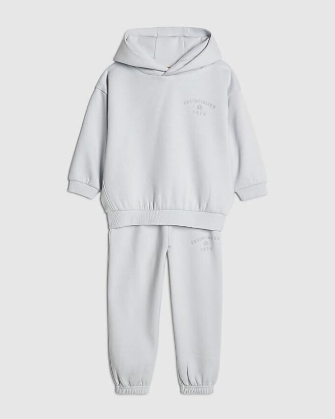 Mini Boys Blue Essentialism Hoodie Set