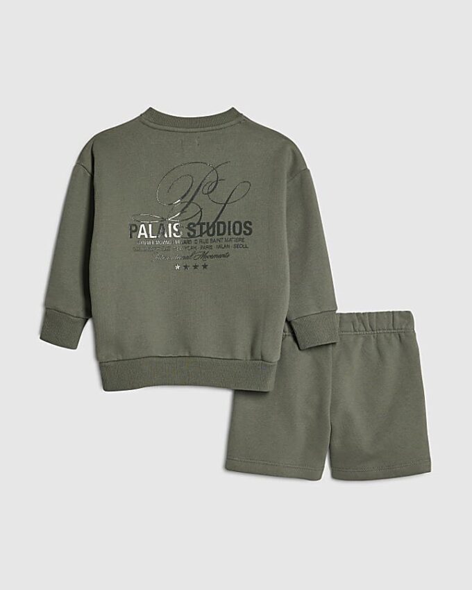 Mini Boys Green Palais Sweatshirt Set