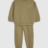 Mini Boys Khaki Essentialism Sweatshirt Set