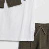 Mini Boys Khaki Textured Harrington Set