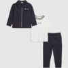 Mini Boys Navy Jacket 3 Piece Set