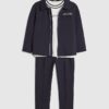 Mini Boys Navy Jacket 3 Piece Set