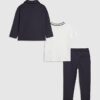 Mini Boys Navy Jacket 3 Piece Set