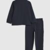 Mini Boys Navy Zip Funnel Sweatshirt Set