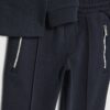 Mini Boys Navy Zip Funnel Sweatshirt Set