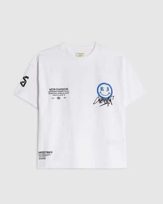 Mini Boys White Grafitti Smile T-Shirt
