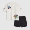 Mini Boys White Motorsport T-Shirt Set