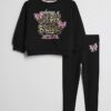 Mini Girls Black Girl Vibe Sweatshirt Set