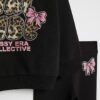 Mini Girls Black Girl Vibe Sweatshirt Set