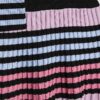 Mini Girls Black Stripe Polo Shirt Set