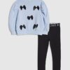 Mini Girls Blue 3D Bow Sweatshirt Set