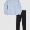 Mini Girls Blue 3D Bow Sweatshirt Set