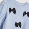 Mini Girls Blue 3D Bow Sweatshirt Set