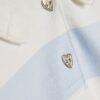Mini Girls Blue Stripe Polo Shirt Set