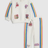 Mini Girls Cream Badged Sweatshirt Set